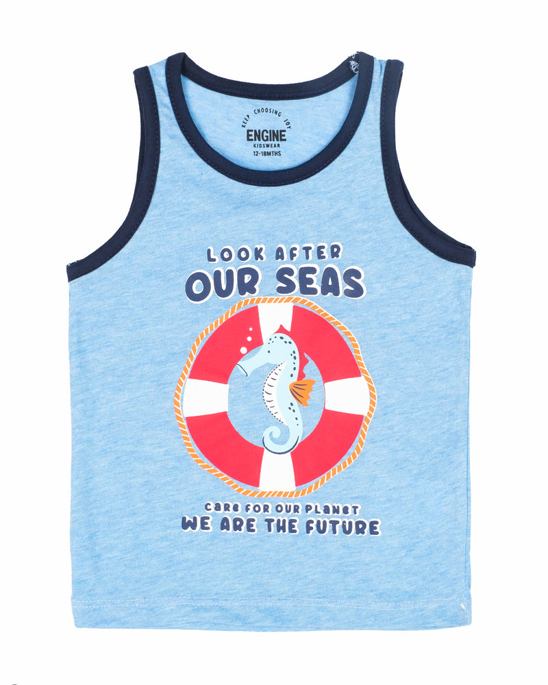 Boys Vest T-Shirt - Engine - Buy Now