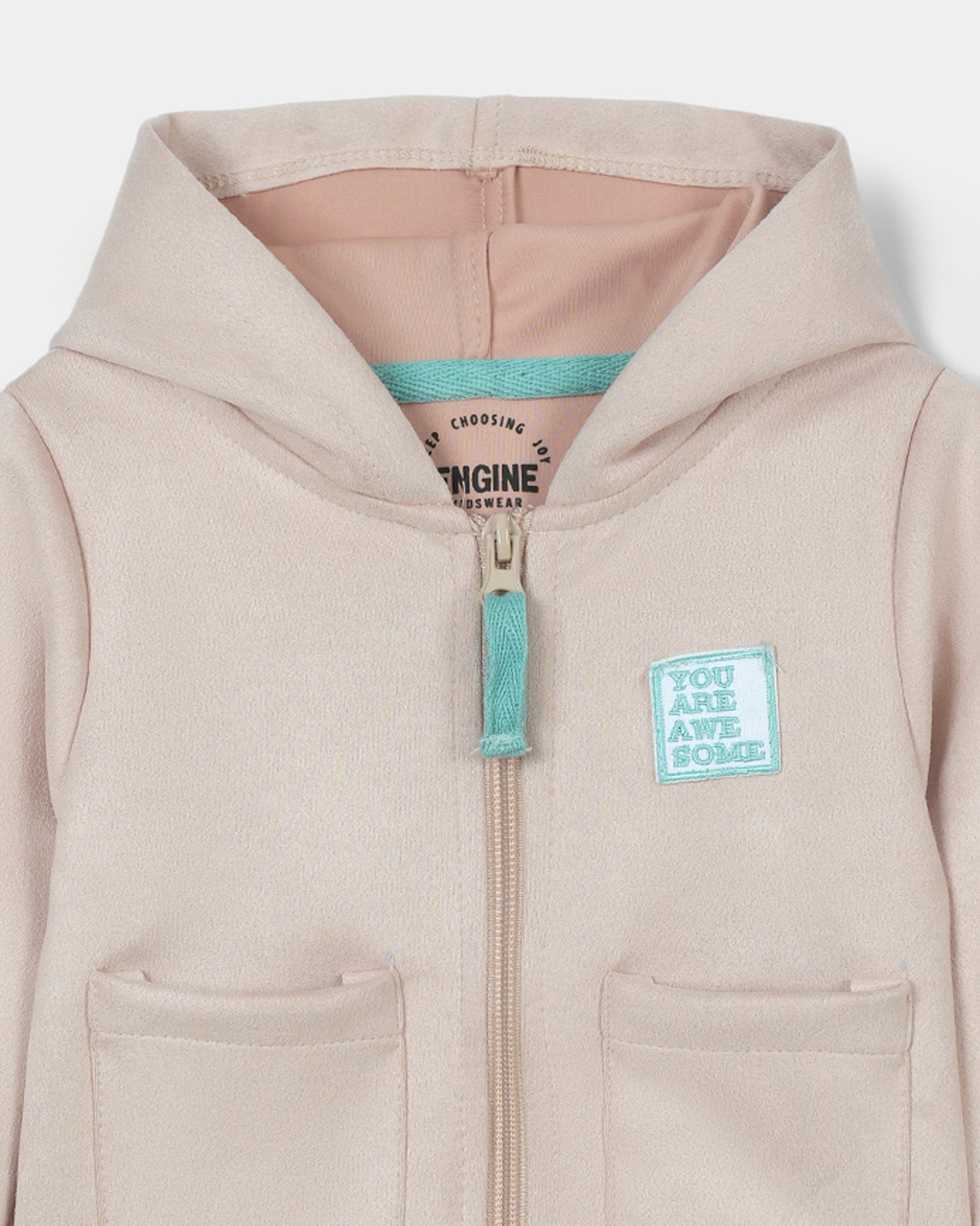 Girls Basic Zip-Up Upper