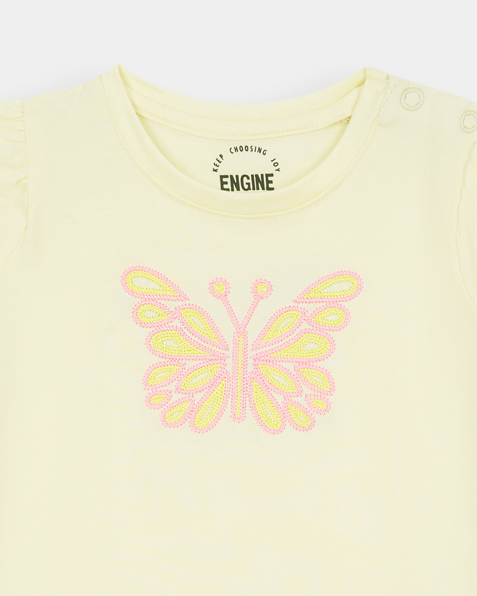 Girls Embroidered T Shirt - Engine - Buy Now