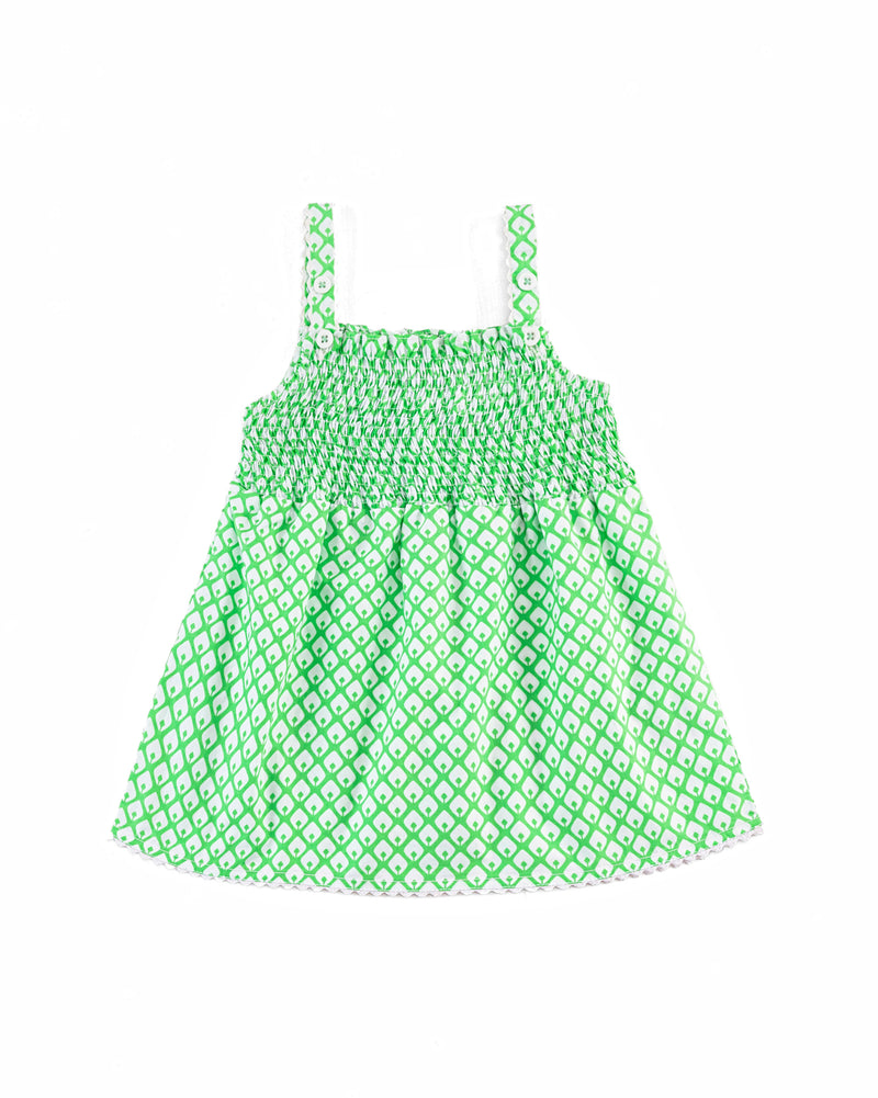 Girls Printed Smocking Dress - Engine - Buy Now