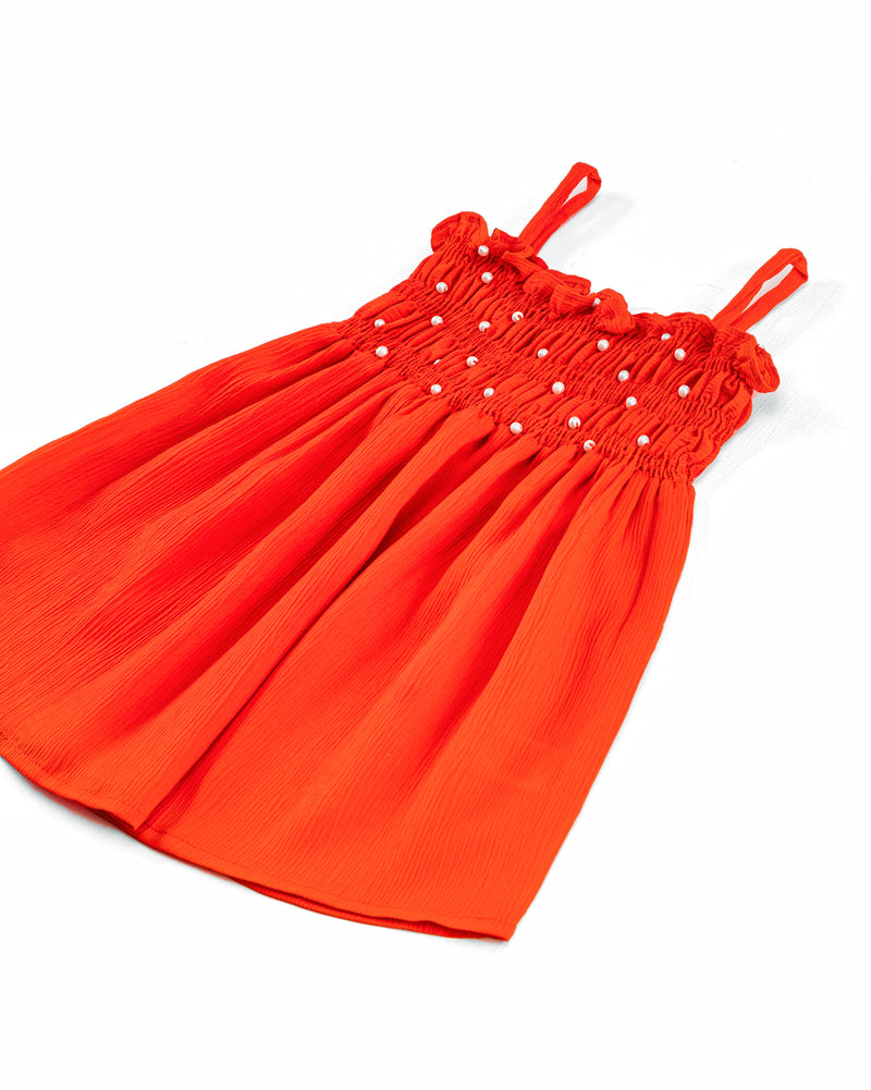 Girls Pearl Smocking Dress - Engine - Buy Now