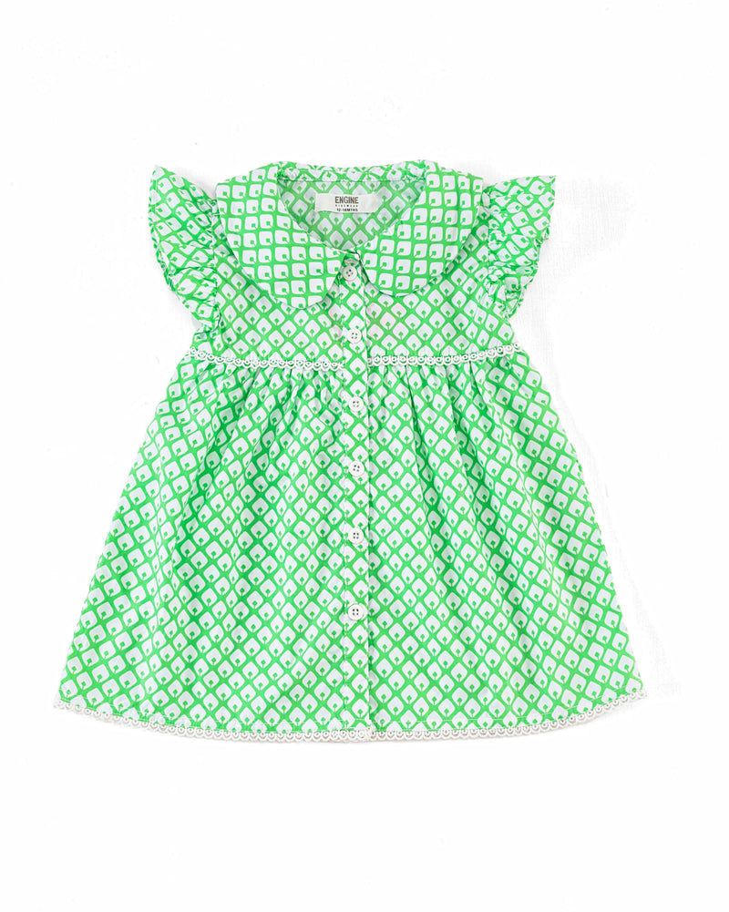 Girls Ruffle Printed Dress - Engine - Buy Now