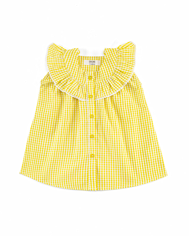 Girls Check Gather Dress - Engine - Buy Now
