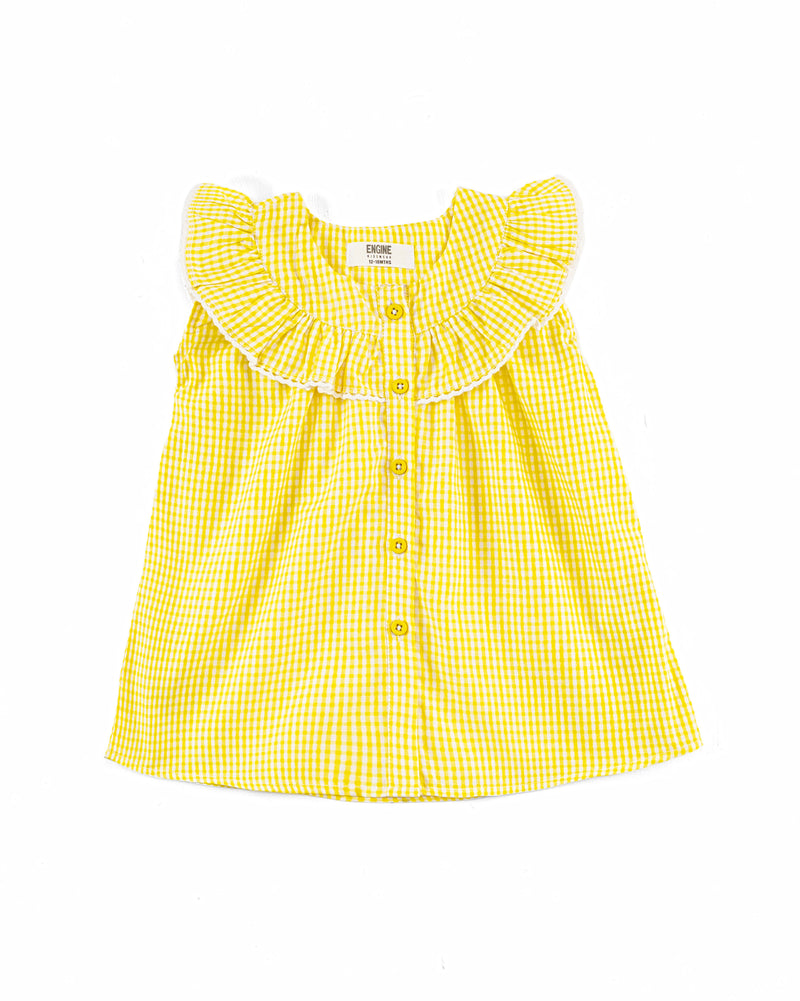 Girls Check Gather Dress - Engine - Buy Now