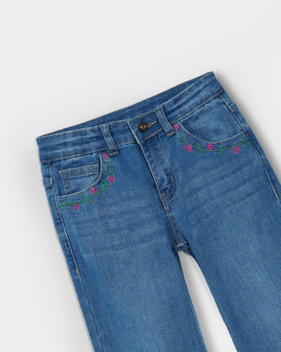 Girls Flared Denim