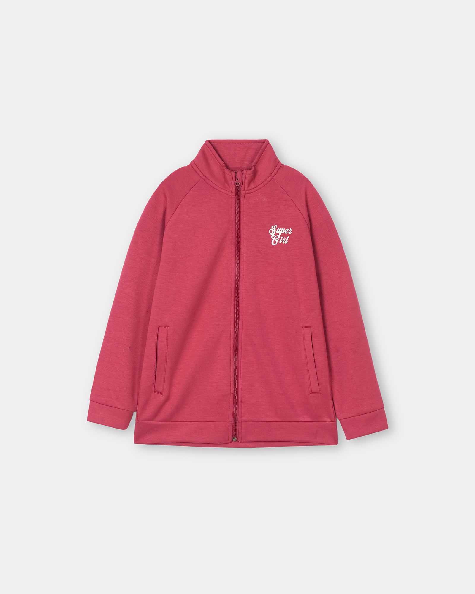 Girls Basic Zip-Up Upper