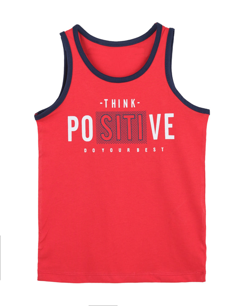 Boys Think Positive Vest - Engine - Buy Now