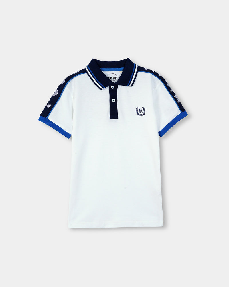 Boys S/S Panel Polo Tee - Engine - Buy Now