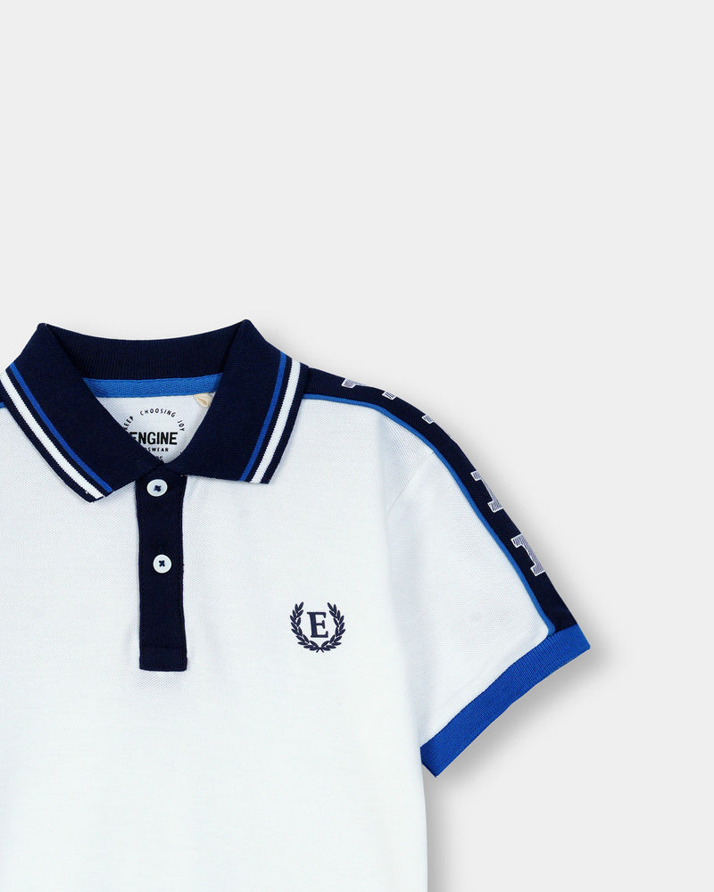 Boys S/S Panel Polo Tee - Engine - Buy Now