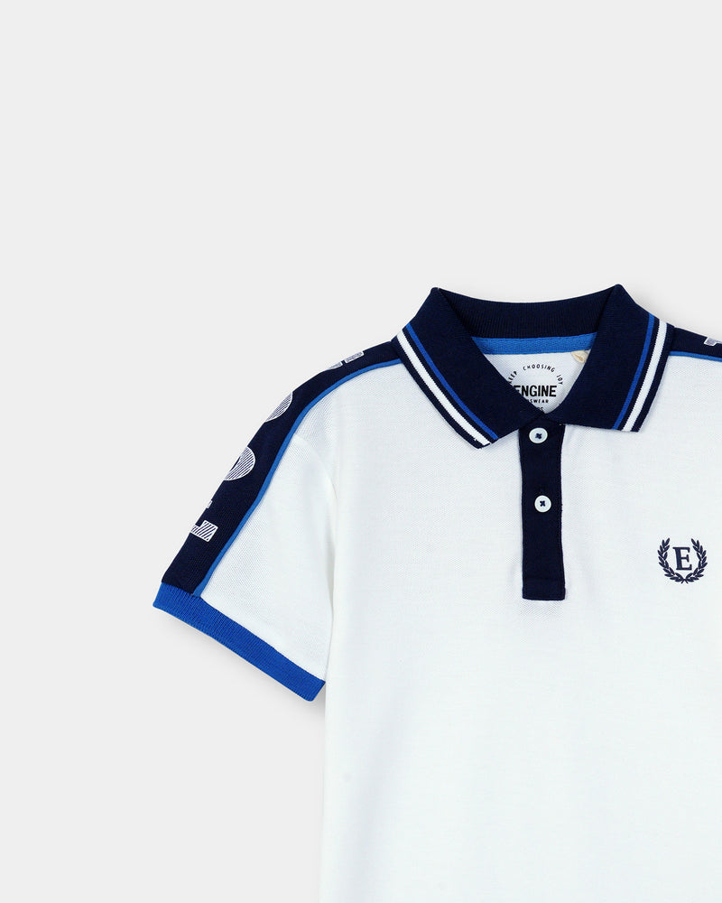 Boys S/S Panel Polo Tee - Engine - Buy Now