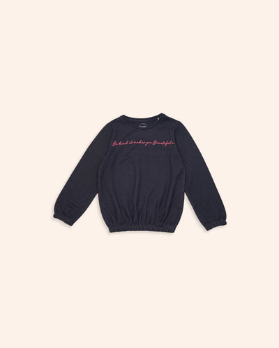 Girls Typography Sweatshirt