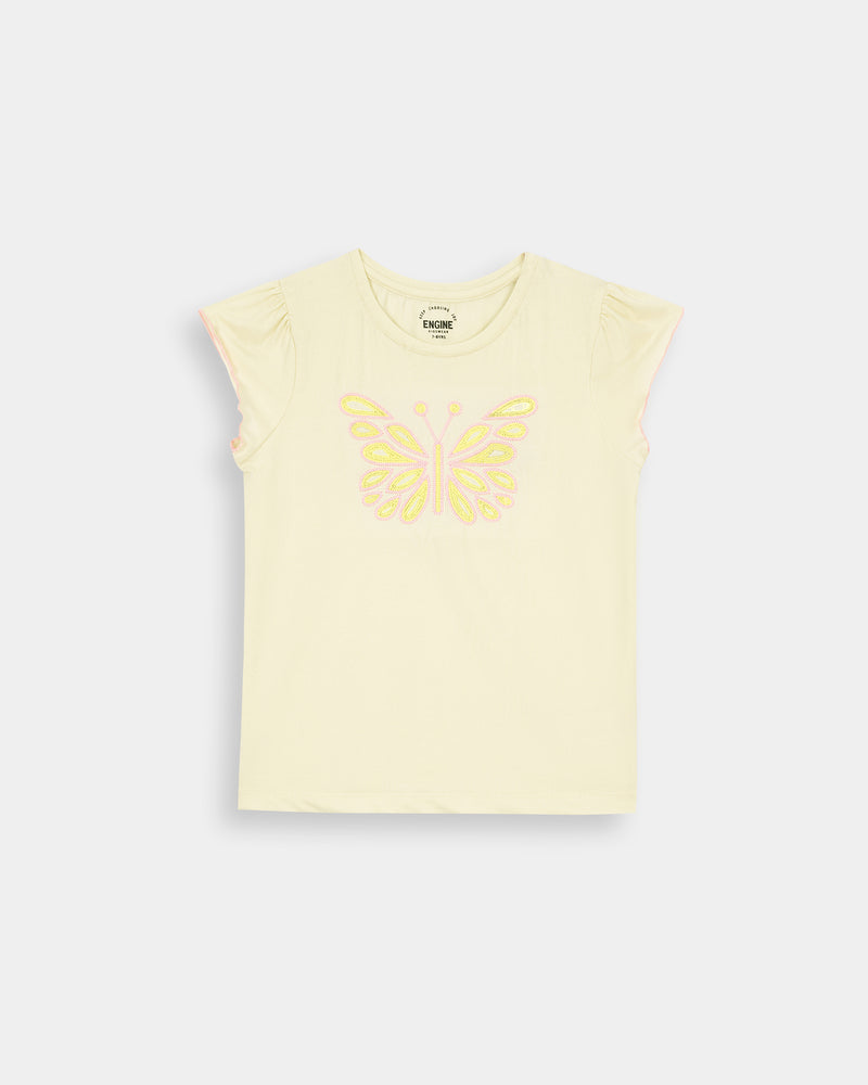 Girls Embroidered T Shirt - Engine - Buy Now