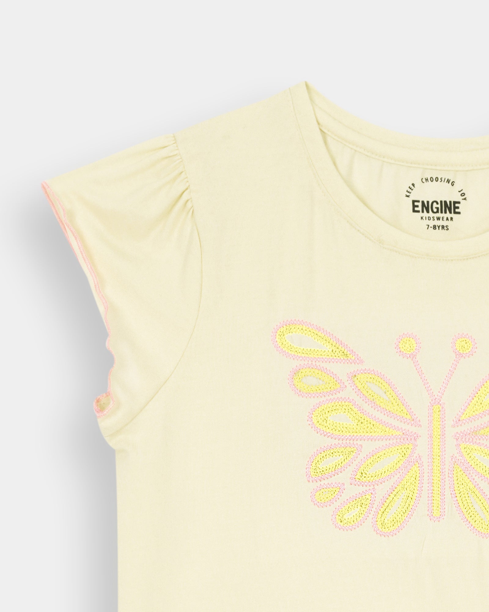 Girls Embroidered T Shirt - Engine - Buy Now