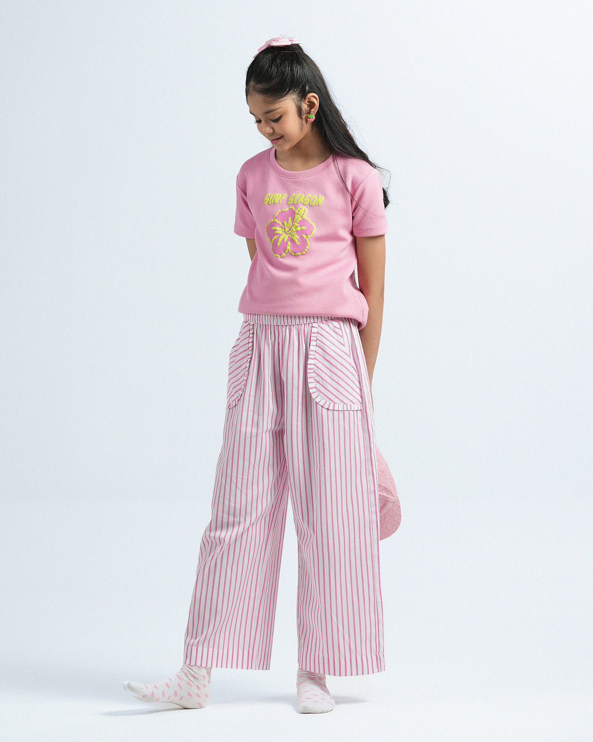 buy online pink graphic t-shirt for girls in Pakistan