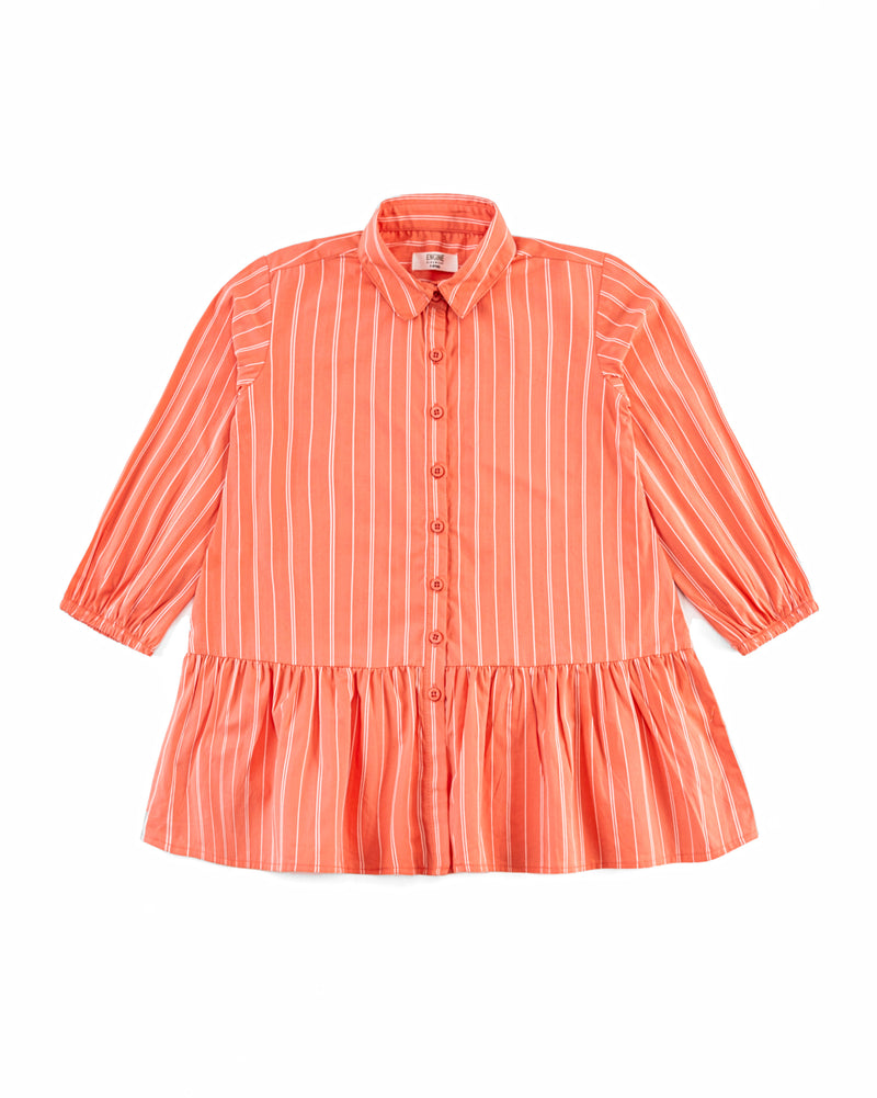 Girls Striped Lower Panel Dress - Engine - Buy Now