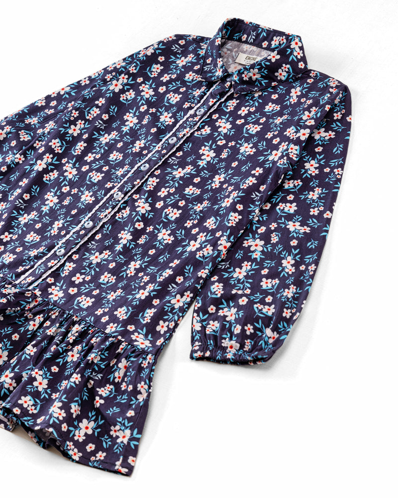 Girls Floral Lower Panel Dress - Engine - Buy Now