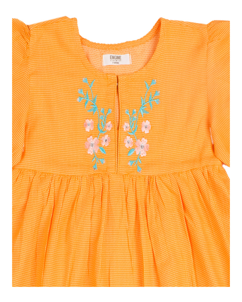 Girls Embroidered Tier Dress - Engine - Buy Now