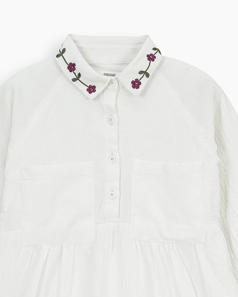 Girls Embroidered Dress - Engine - Buy Now
