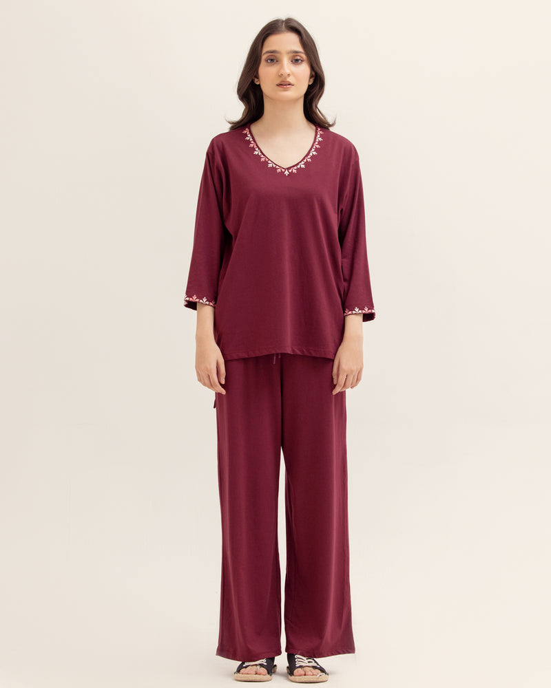 Women Embroidered Co-Ord Set - Engine - Buy Now