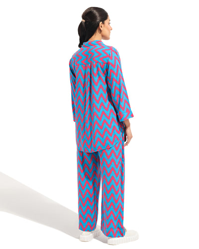 Women Printed Button-Down Set