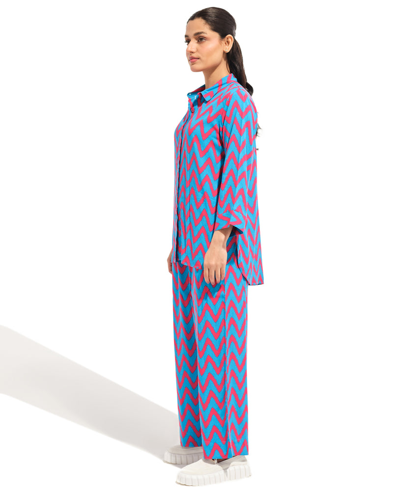Women Printed Button-Down Set - Engine - Buy Now