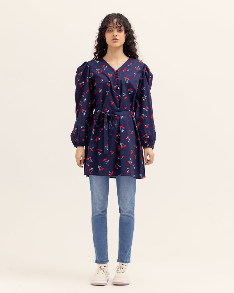 Women Cherry Top with Belt - Engine - Buy Now