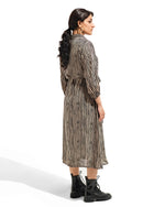 Women Front Open Striped Dress - Engine - Buy Now