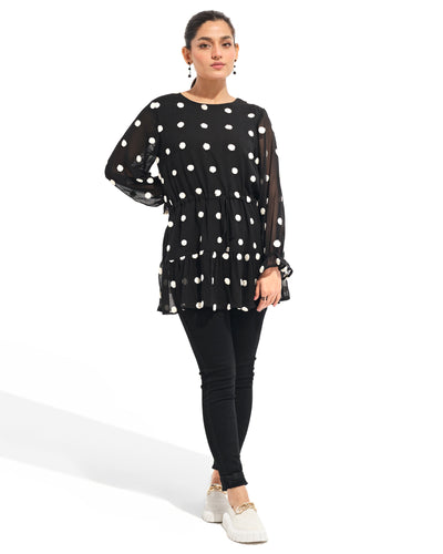 Black Polka Dots Top