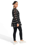 Black Polka Dots Top - Engine - Buy Now