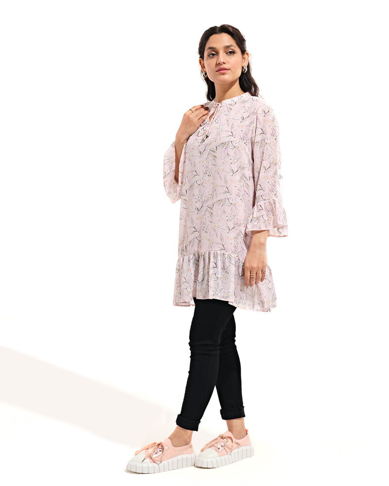 Women Floral Tier Top with Tie Detail - Engine - Buy Now