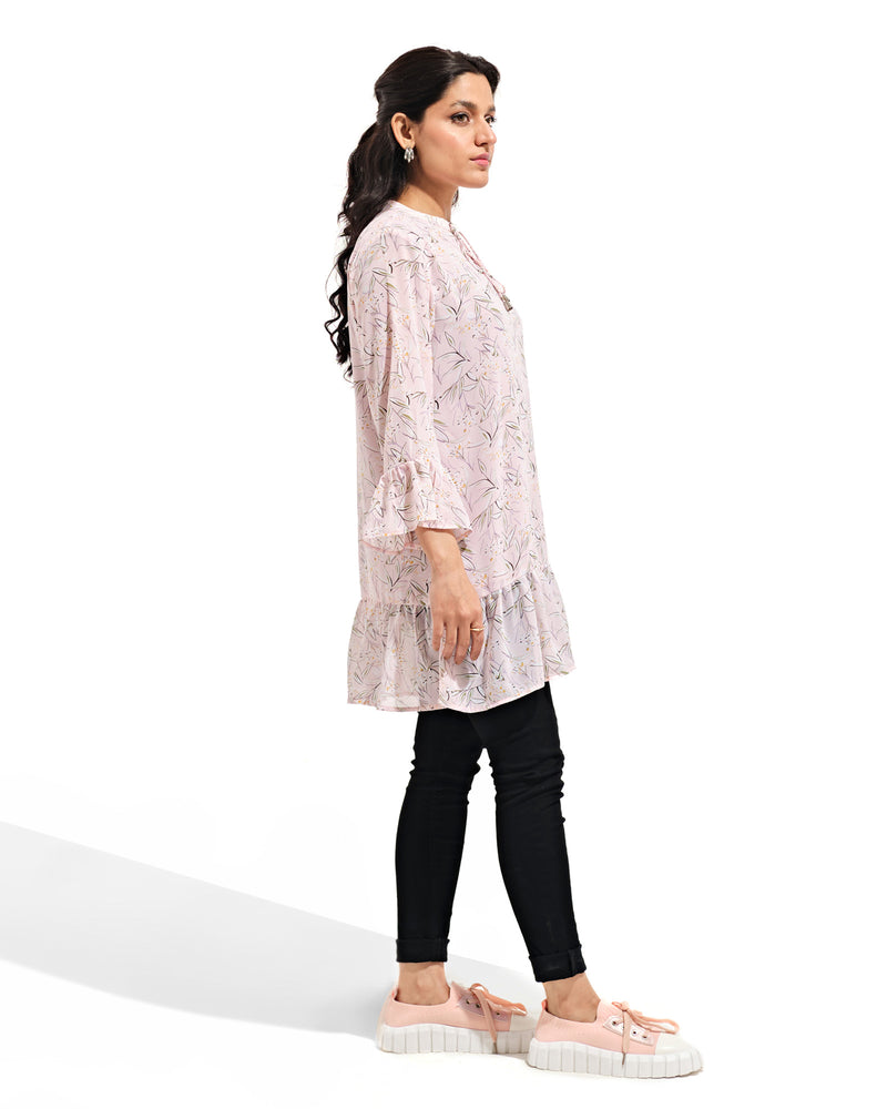 Women Floral Tier Top with Tie Detail - Engine - Buy Now