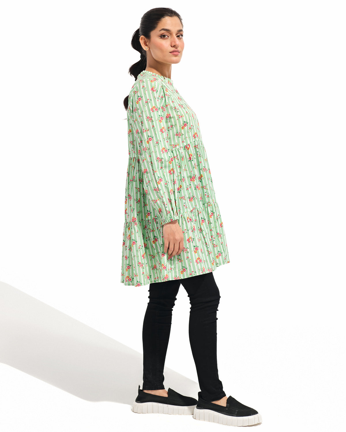 Women Printed Double Tier Top - Engine - Buy Now