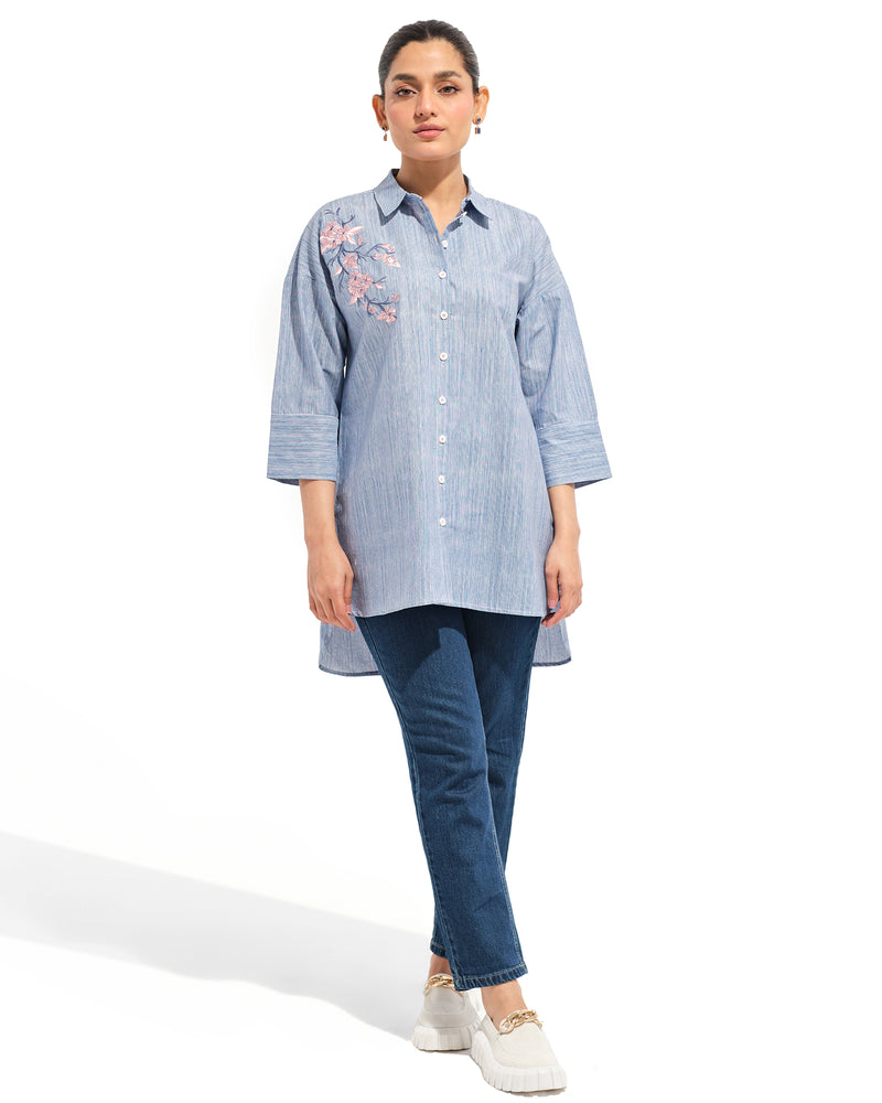 Women Solid Embroidery Top - Engine - Buy Now
