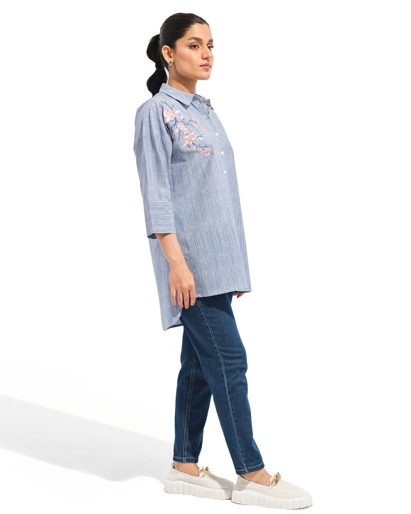 Women Solid Embroidery Top - Engine - Buy Now