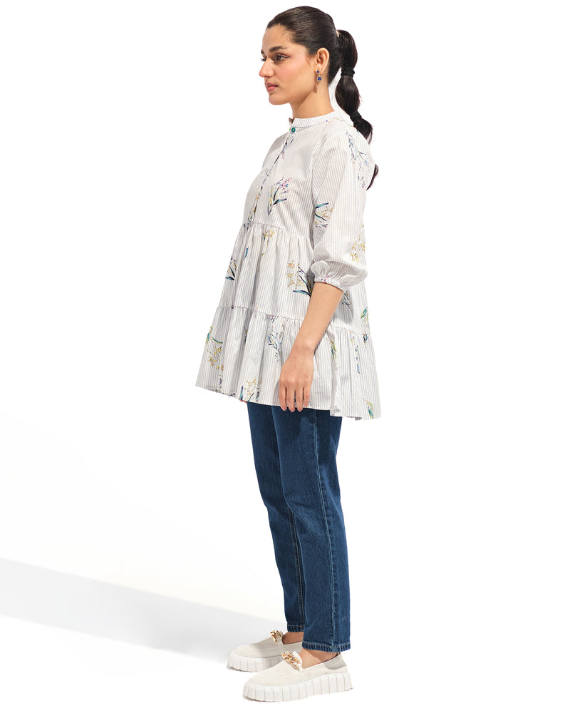Women Printed Double Tier Top - Engine - Buy Now