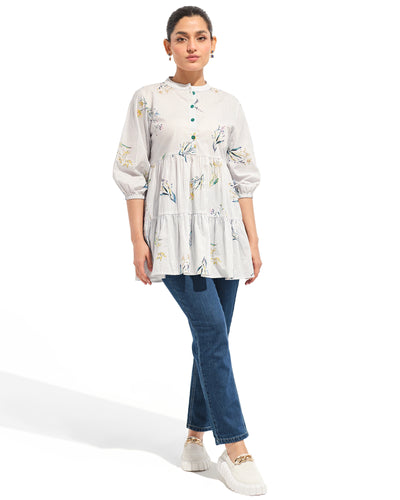 Women Printed Double Tier Top