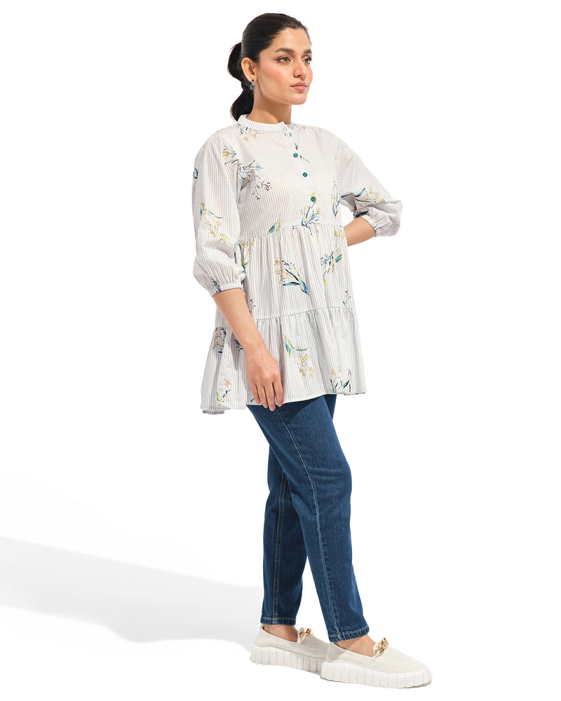Women Printed Double Tier Top - Engine - Buy Now