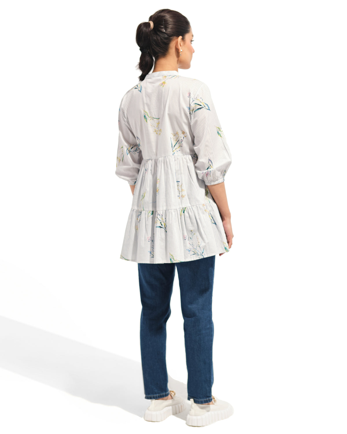 Women Printed Double Tier Top - Engine - Buy Now