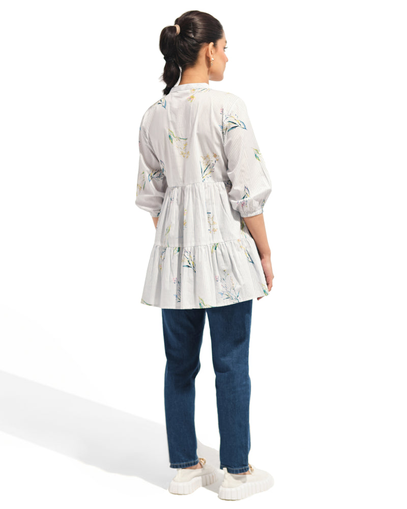 Women Printed Double Tier Top - Engine - Buy Now