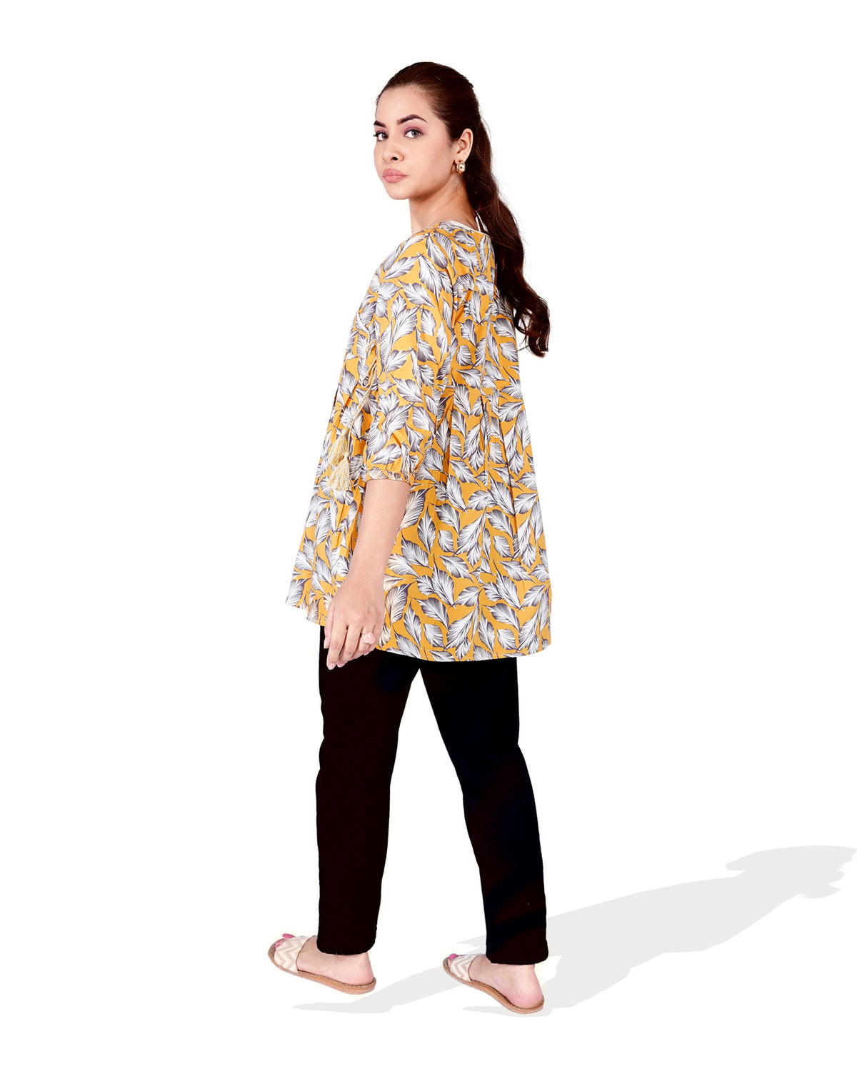 Women Printed Angrakha Style Top - Engine - Buy Now