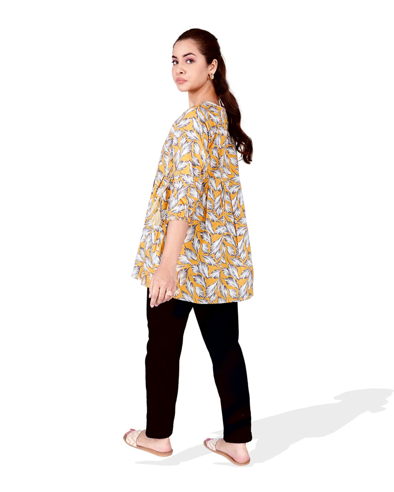 Women Printed Angrakha Style Top - Engine - Buy Now