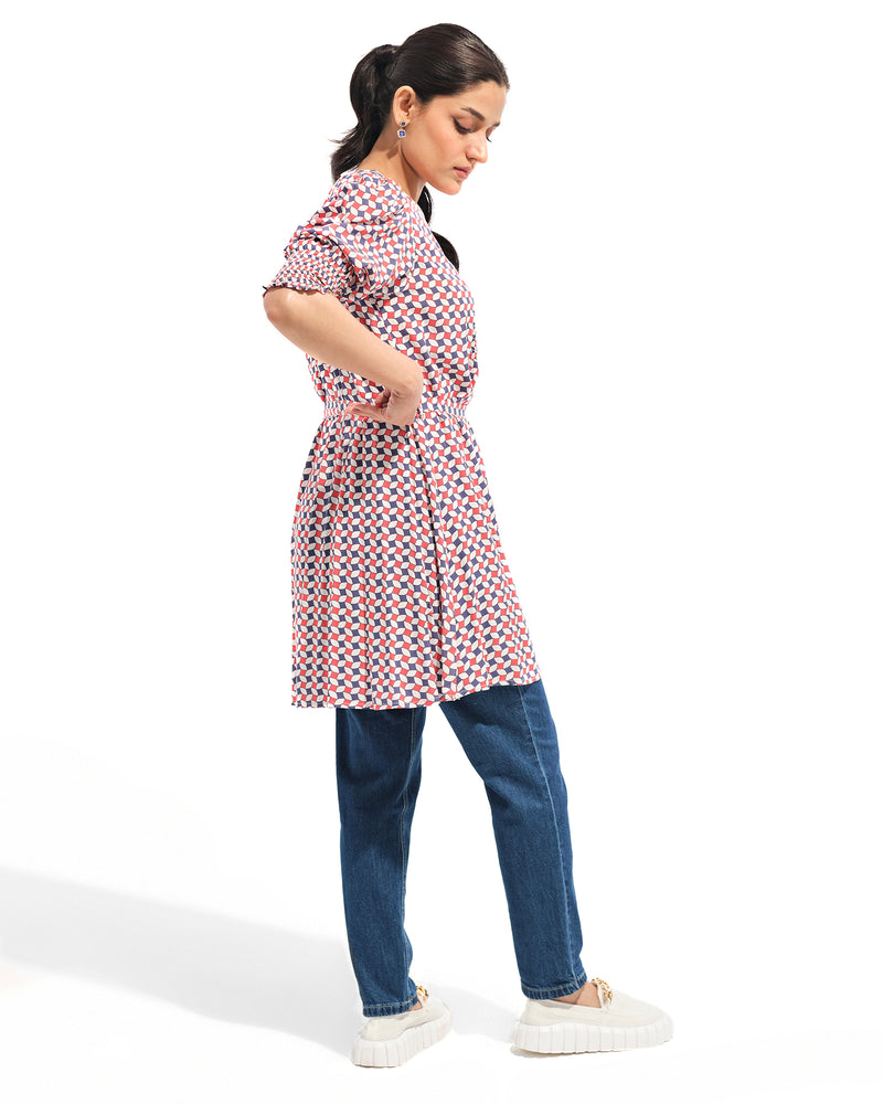 Women Printed Smocking Top - Engine - Buy Now