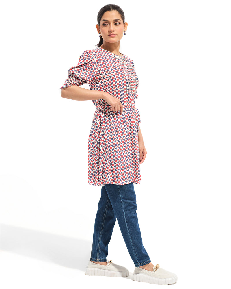 Women Printed Smocking Top - Engine - Buy Now