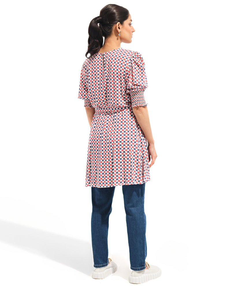 Women Printed Smocking Top - Engine - Buy Now