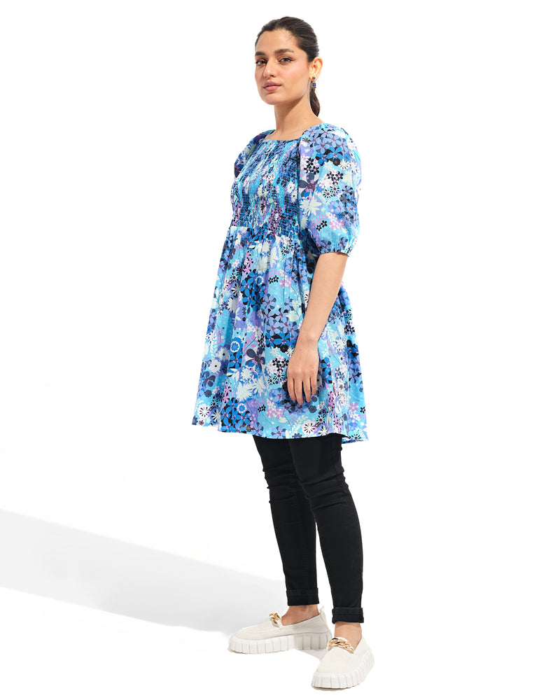 Women Printed Raglan Dress - Engine - Buy Now