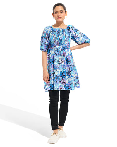 Women Printed Raglan Dress
