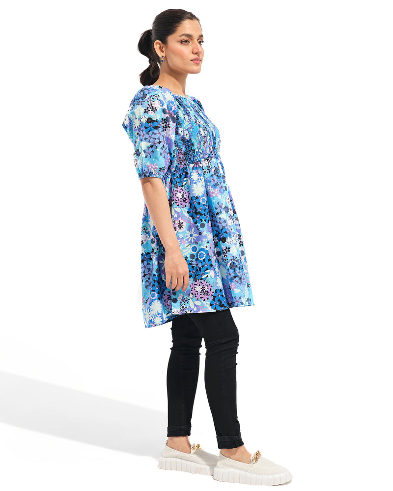 Women Printed Raglan Dress - Engine - Buy Now