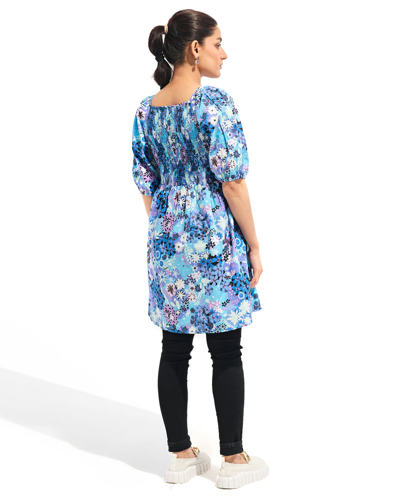 Women Printed Raglan Dress - Engine - Buy Now