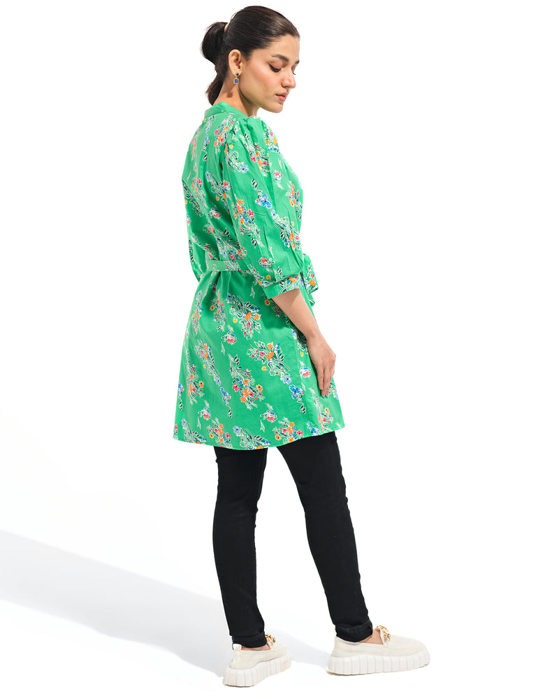 Women Printed Belted Top - Engine - Buy Now