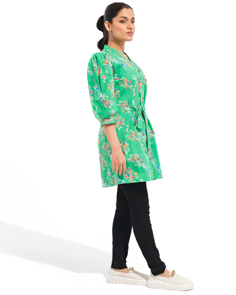 Women Printed Belted Top - Engine - Buy Now